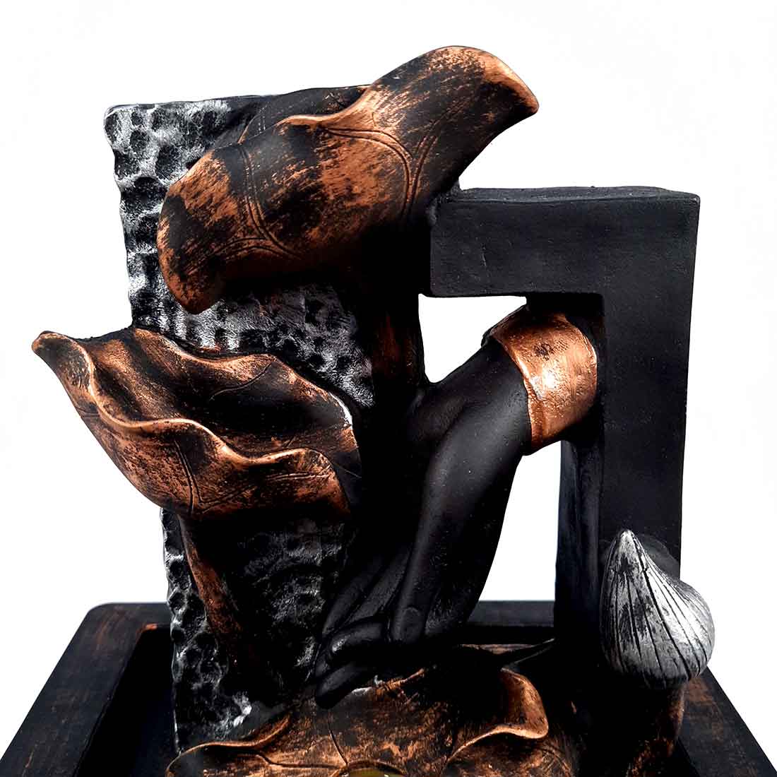 Table Water Fountain | Indoor Fountain with LED Lights - for Table & Office Decor - 10 Inch - ApkaMart