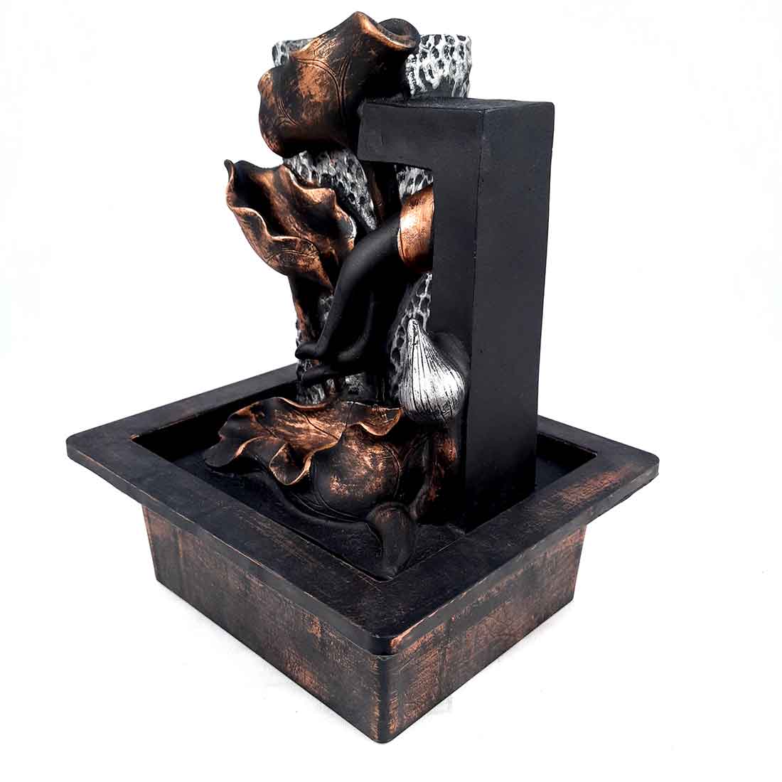 Table Water Fountain | Indoor Fountain with LED Lights - for Table & Office Decor - 10 Inch - ApkaMart