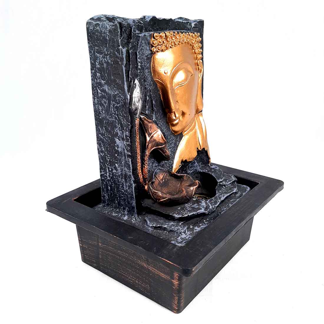 Buddha Water Fountain - Decorative Showpiece for Table & Office Decor - 10 Inch - ApkaMart