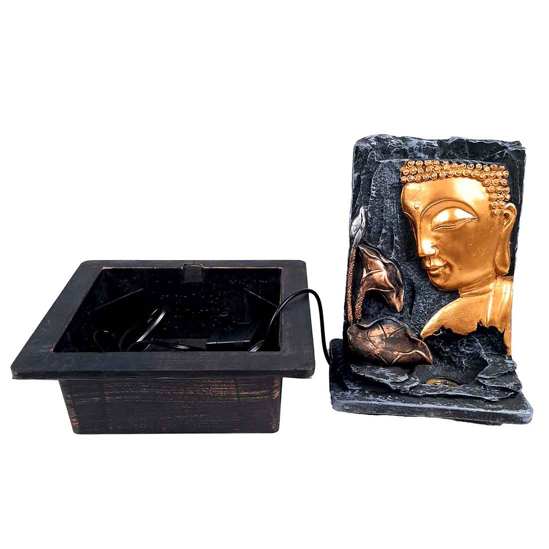 Buddha Water Fountain - Decorative Showpiece for Table & Office Decor - 10 Inch - ApkaMart