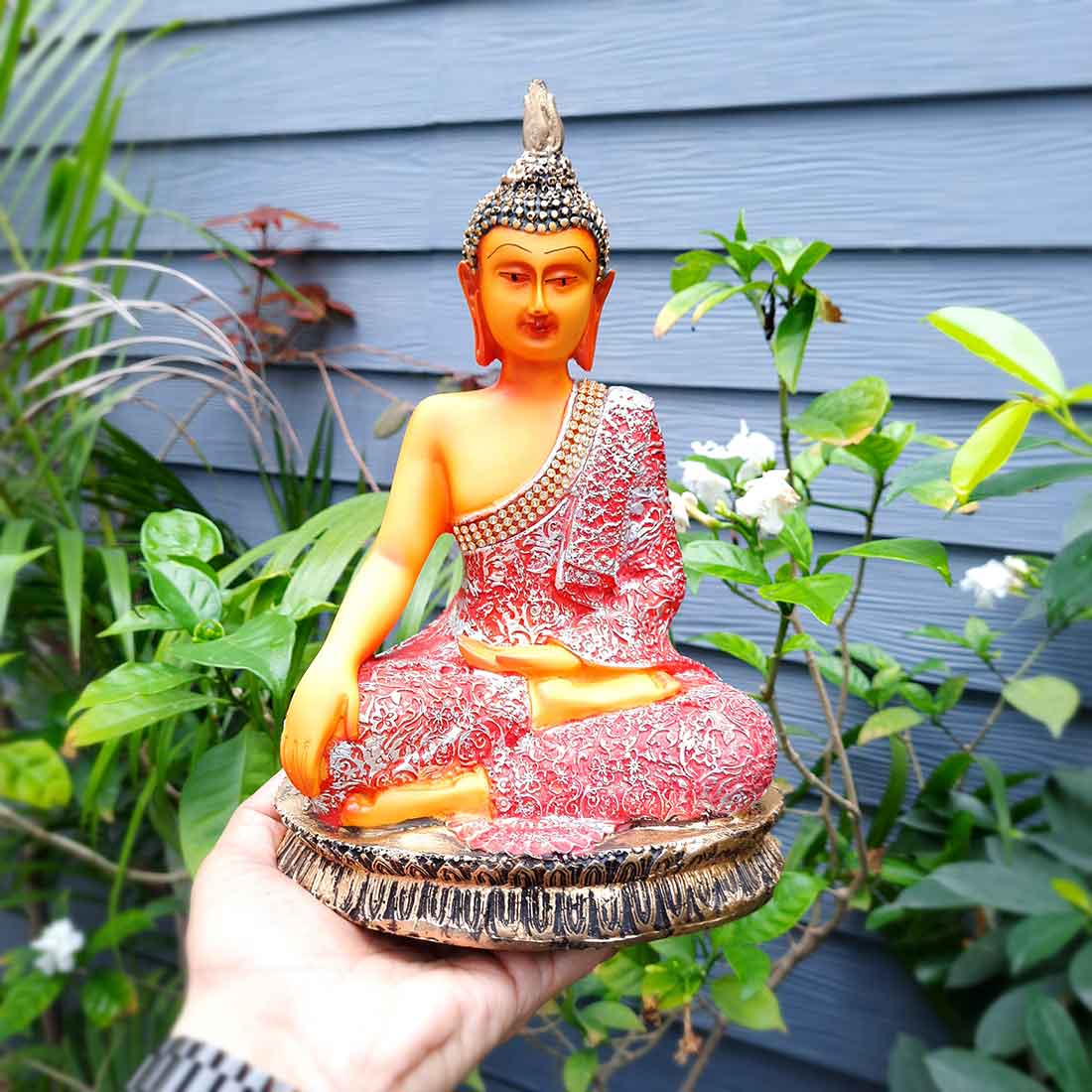 Buddha Showpiece Home Decor -for Home Decor & Spiritual Living - 10 Inch - ApkaMart