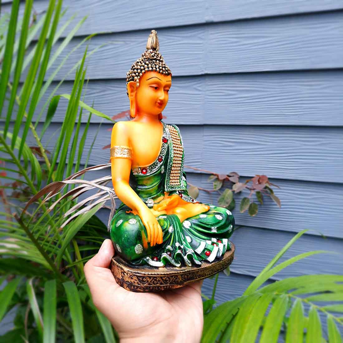 Buddha Showpiece - for Home & Garden Decor - 10 Inch - ApkaMart
