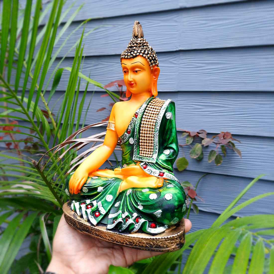 Buddha Showpiece - for Home & Garden Decor - 10 Inch - ApkaMart
