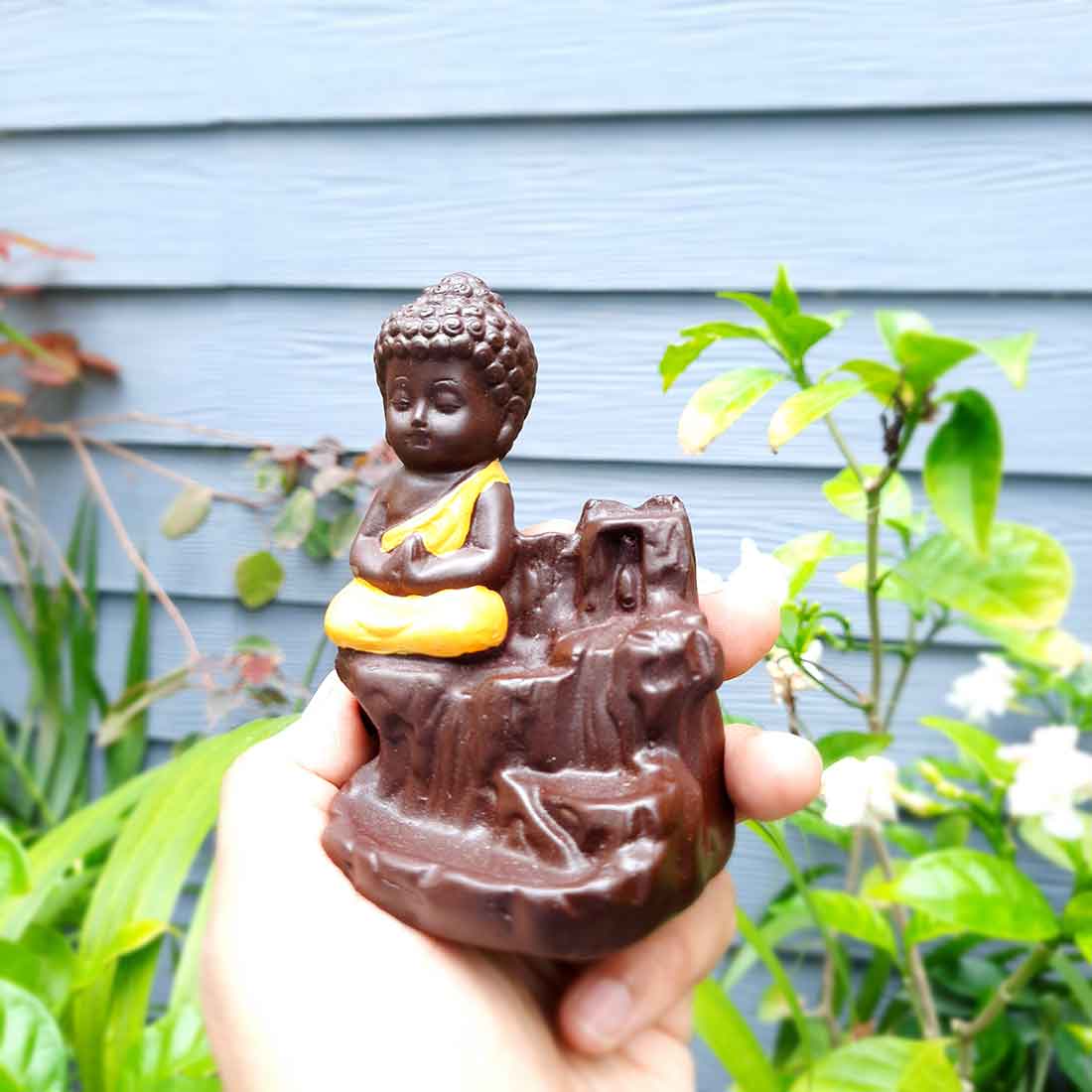 Lord Buddha Smoke Fountain - For Table Decor & Gifts - 4 Inch - ApkaMart