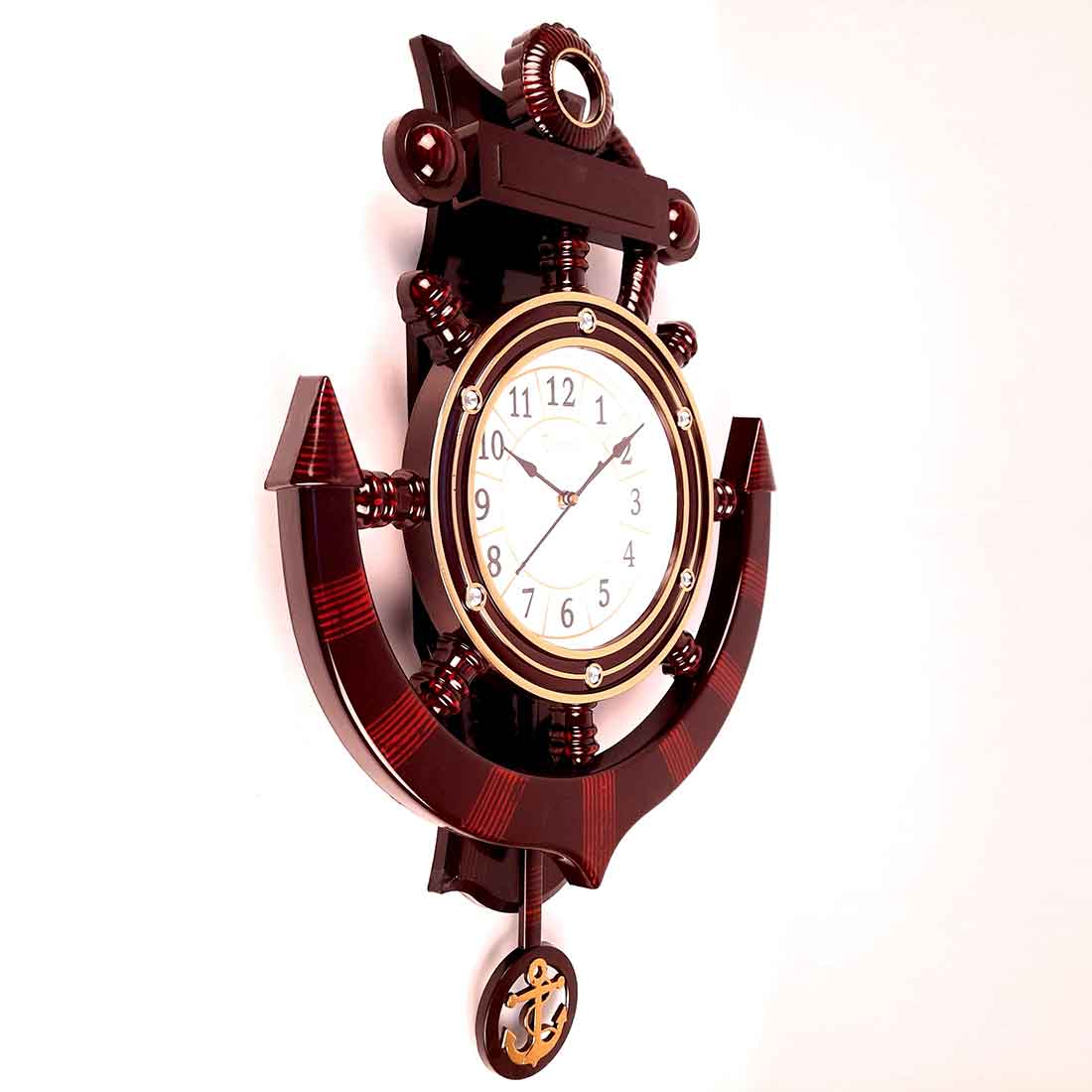 Designer Wall Clock | Anchor Design Wall Watch - For Wedding & Anniversary Gift - 27 Inch - ApkaMart