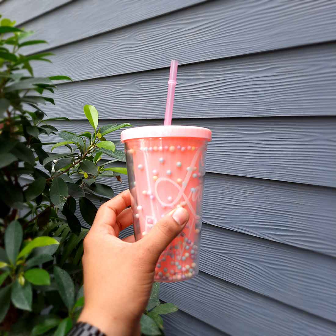 Sipper Bottle with Straw and Lid - For Girls, Kids and Boys - 7 inch - ApkaMart