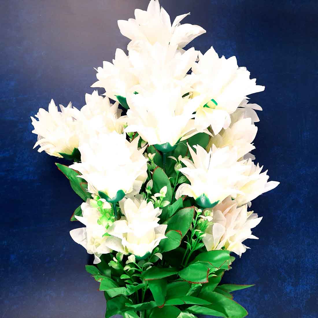 Artificial Flowers Bunch- Apkamart #color_White