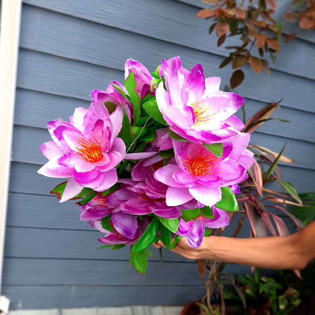 Artificial Flowers Bunch- Apkamart #color_Purple