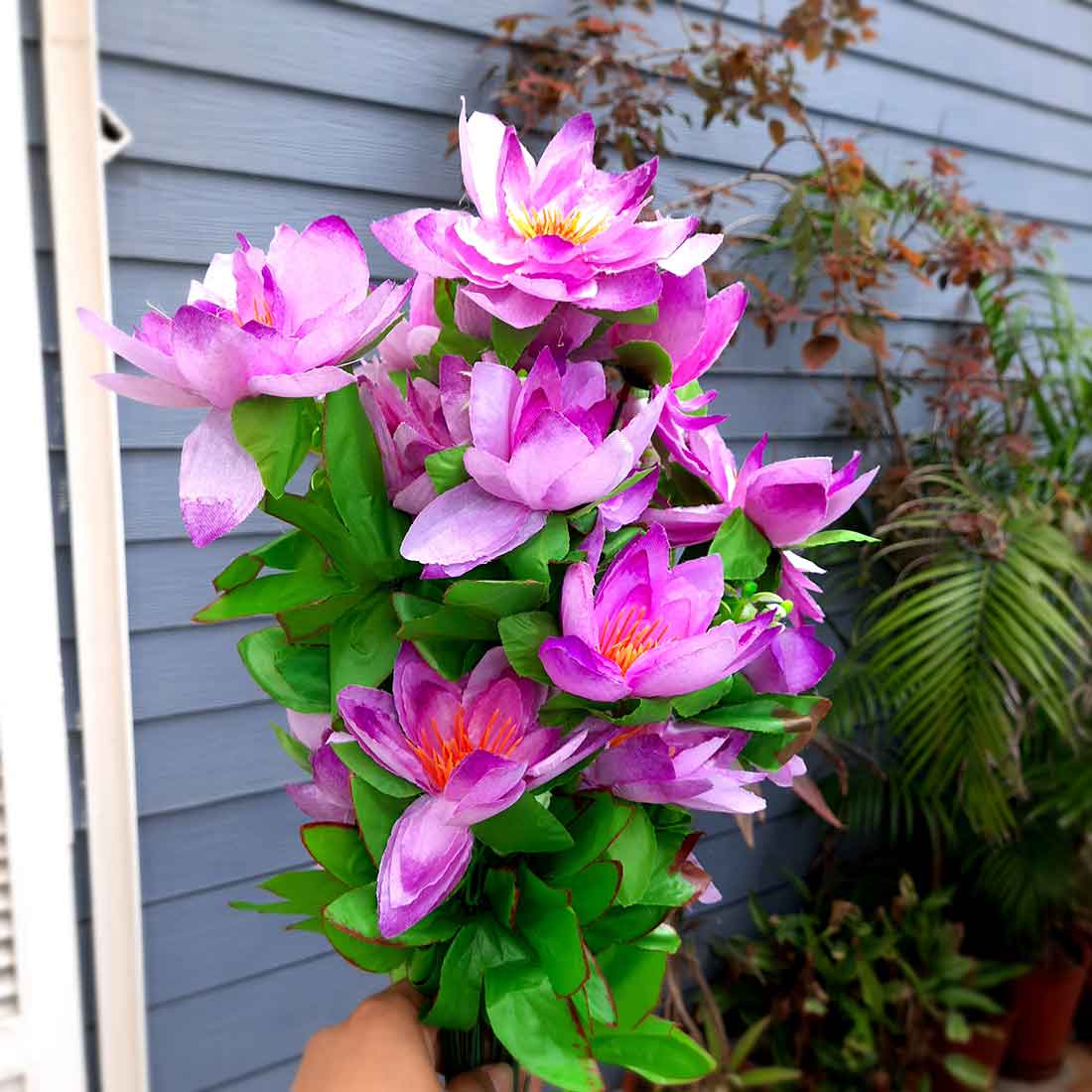 Artificial Flowers Bunch- Apkamart #color_Purple