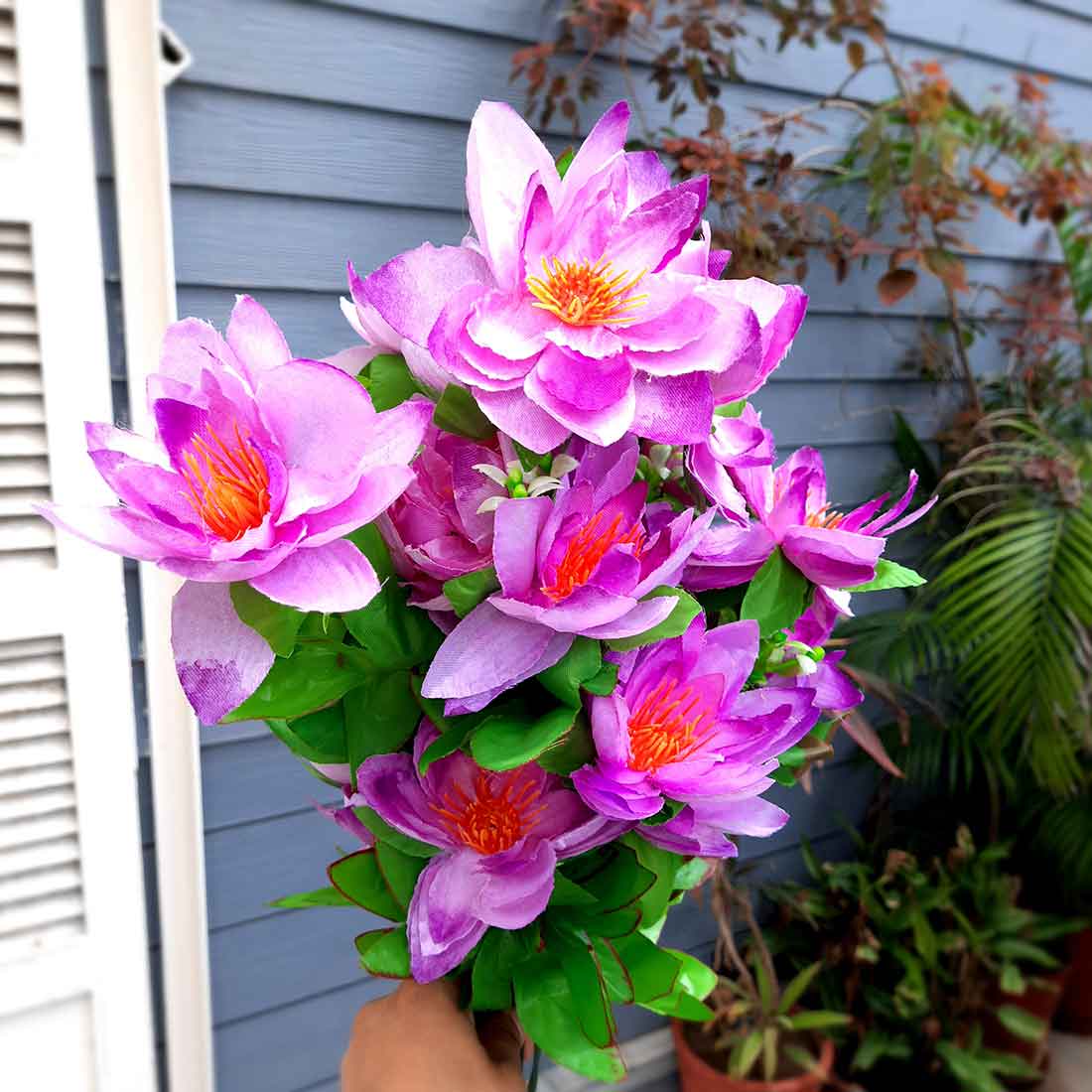 Artificial Flowers Bunch- Apkamart #color_Purple