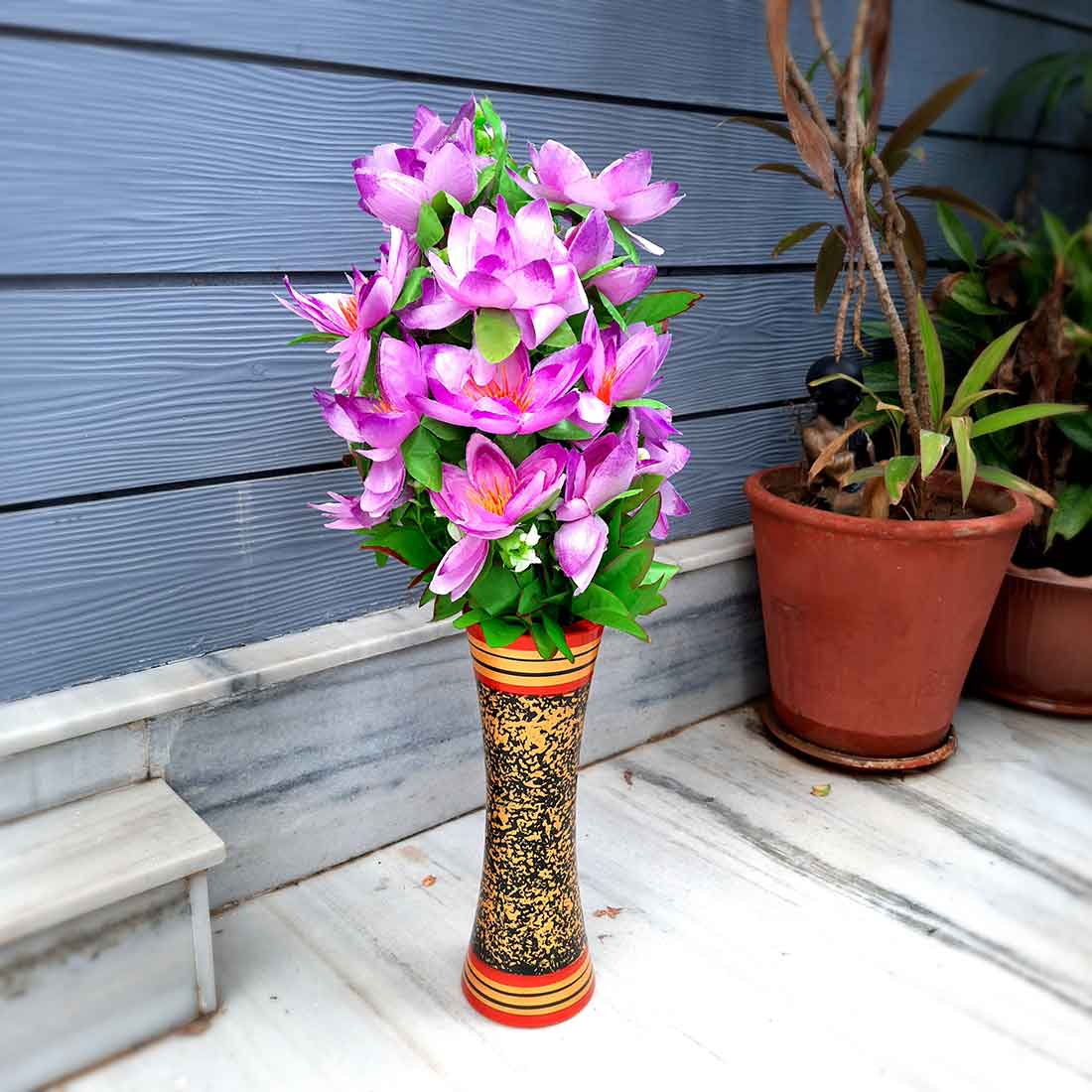 Artificial Flowers Bunch- Apkamart #color_Purple