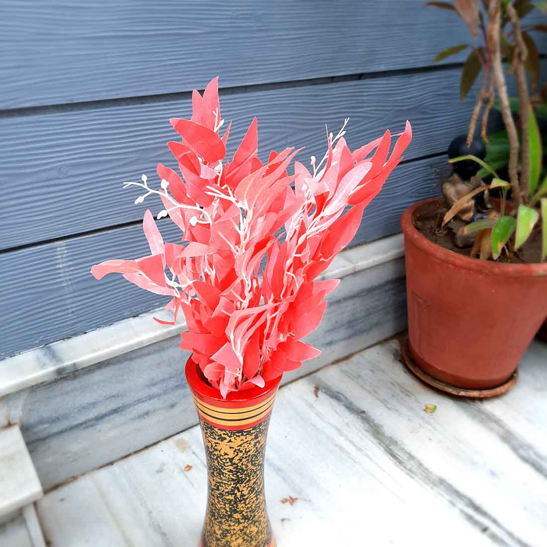 Artificial Flowers Bunch- Apkamart #color_Peach