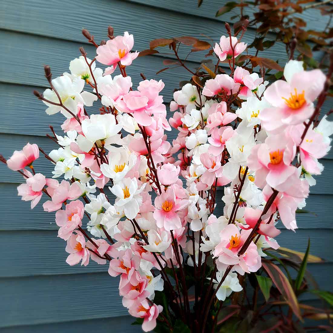 Artificial Flowers Bunch- Apkamart #color_Light Pink & White