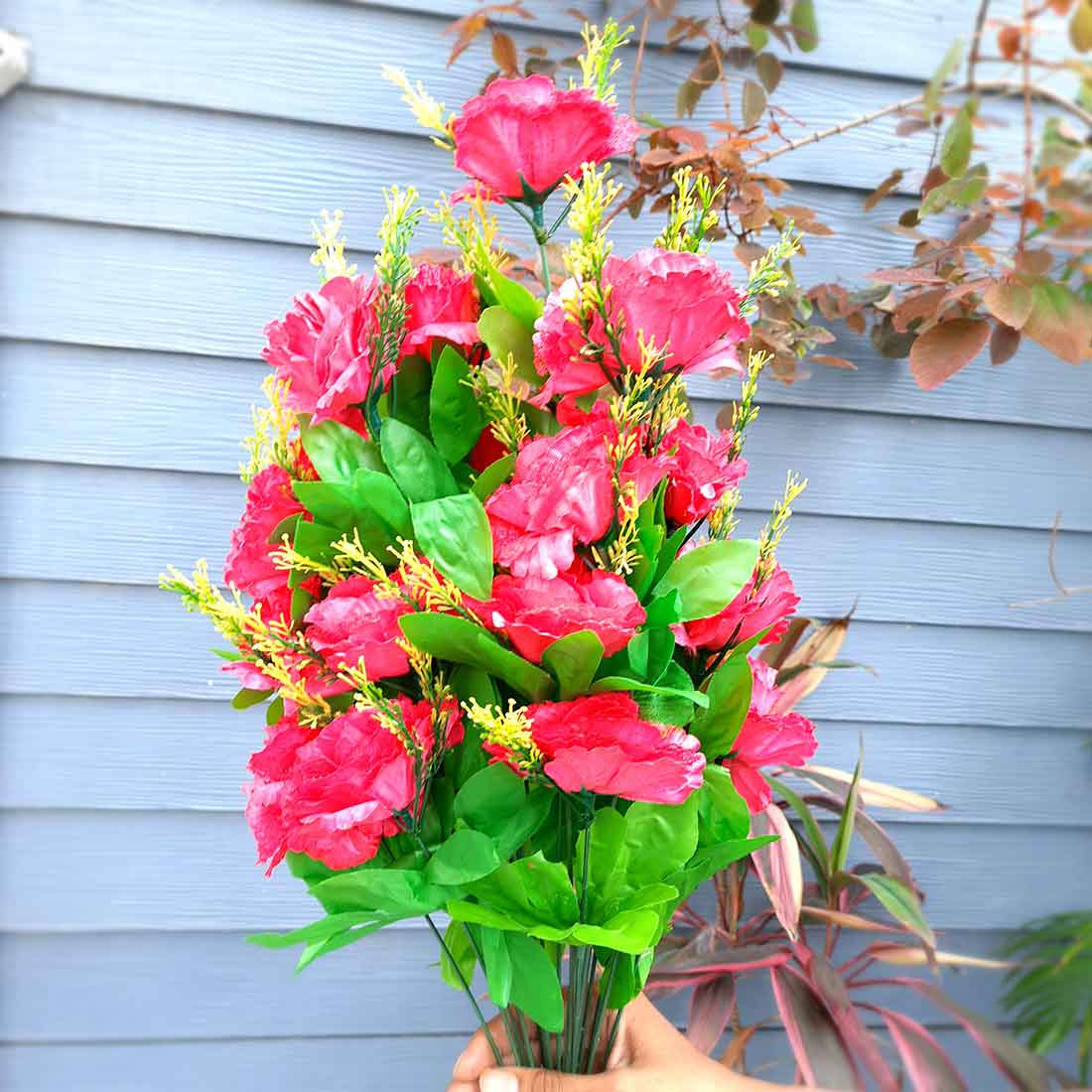 Artificial Flowers Bunch- Apkamart #color_Dark Pink