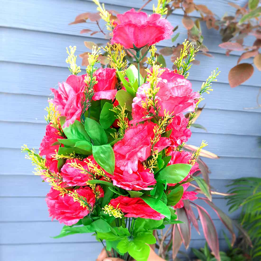 Artificial Flowers Bunch- Apkamart #color_Dark Pink