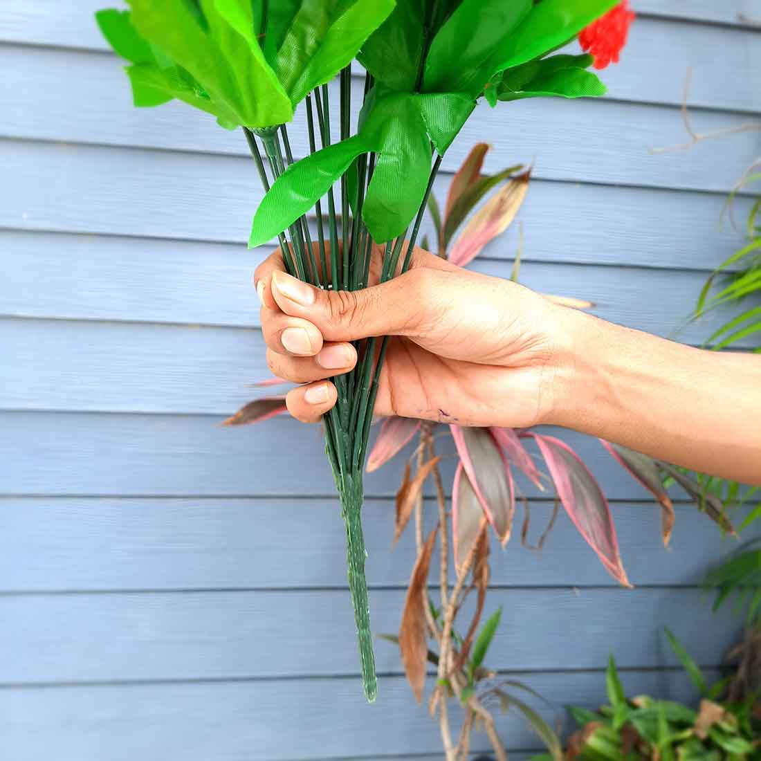 Artificial Flowers Bunch- Apkamart #color_Red