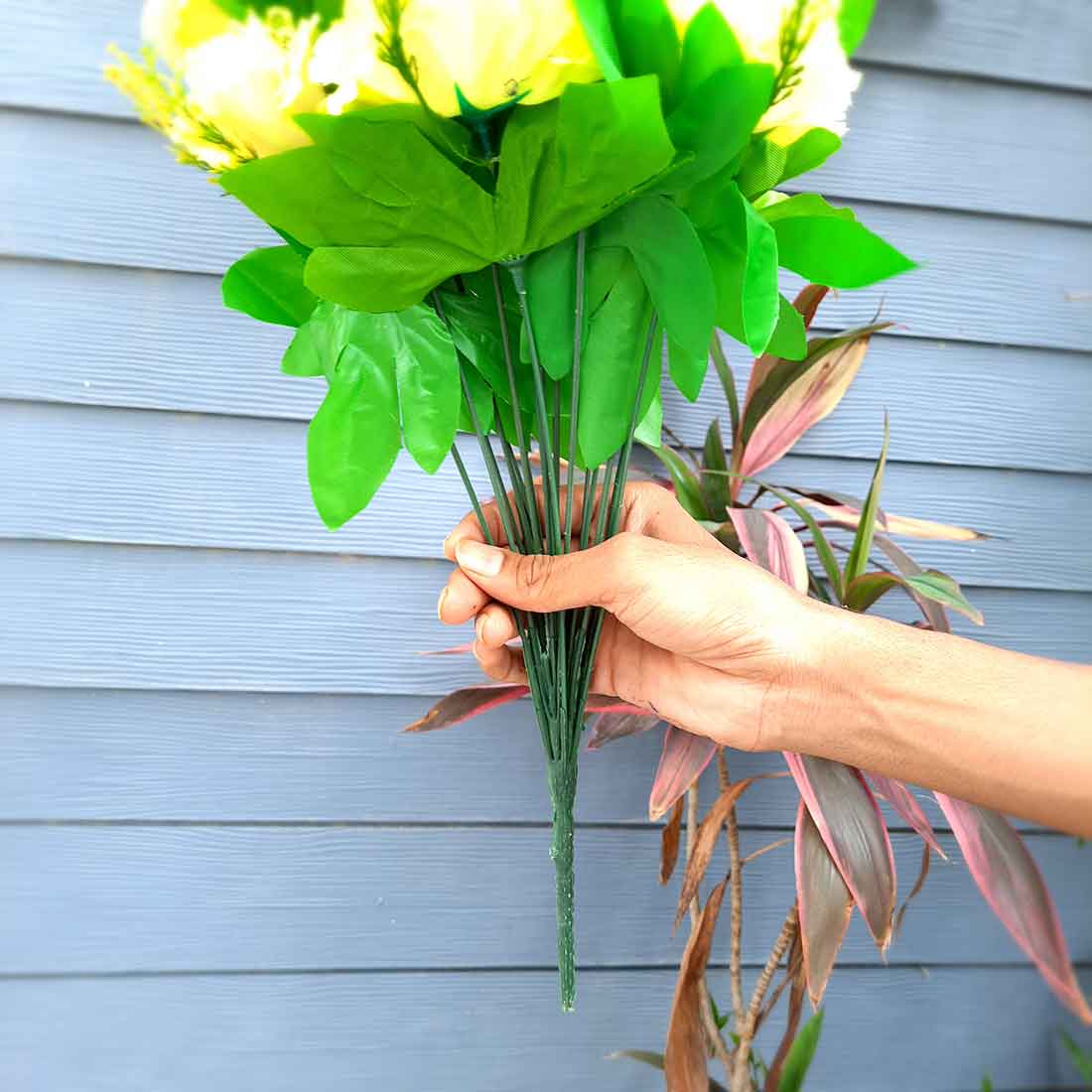 Artificial Flowers Bunch- Apkamart #color_Yellow