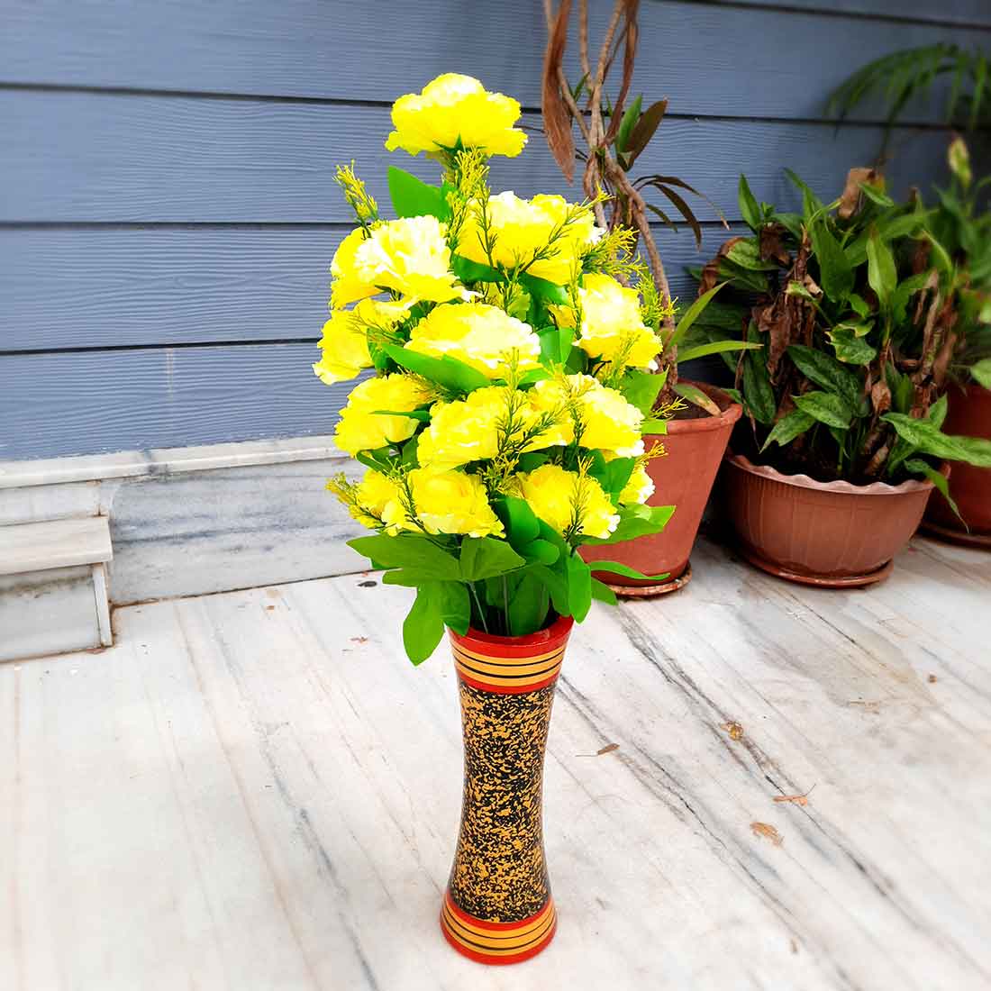 Artificial Flowers Bunch- Apkamart #color_Yellow