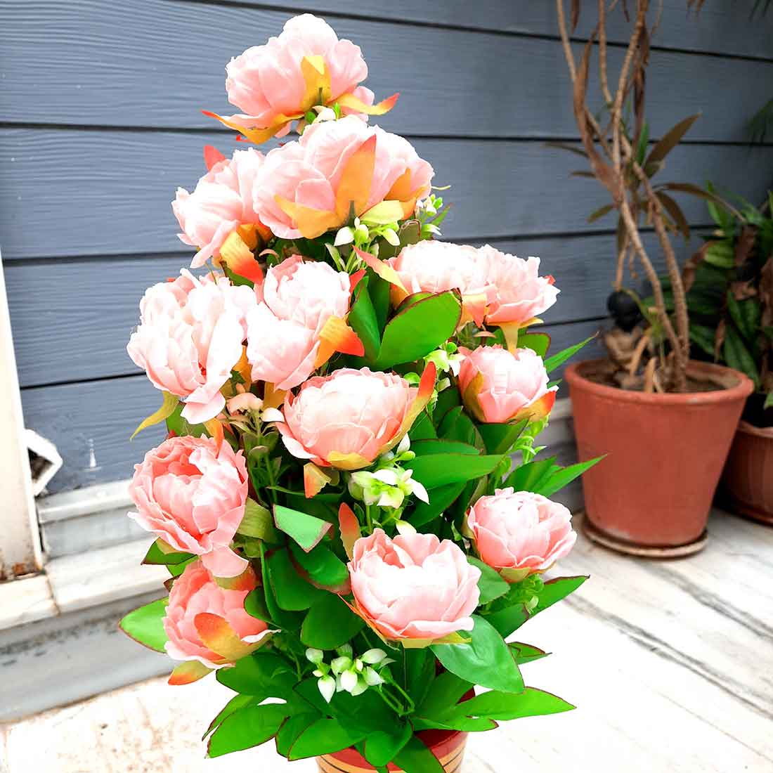 Artificial Flowers Bunch- Apkamart #color_Pink