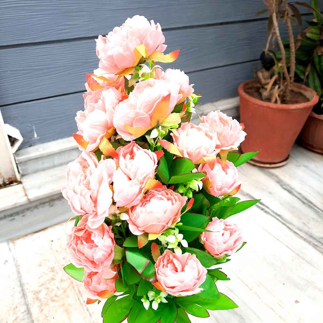 Artificial Flowers Bunch- Apkamart #color_Pink