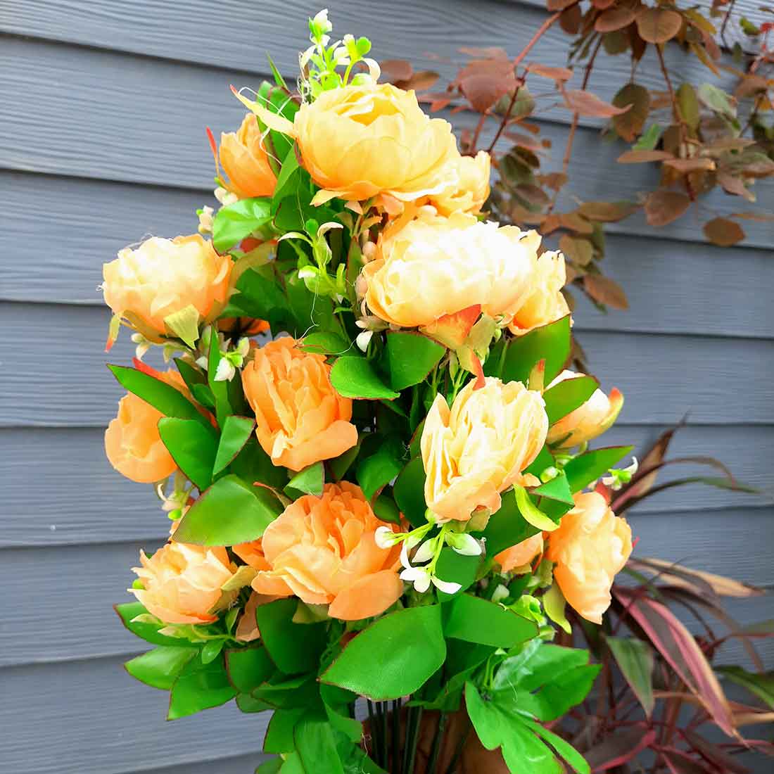 Artificial Flowers Bunch- Apkamart #color_Peach