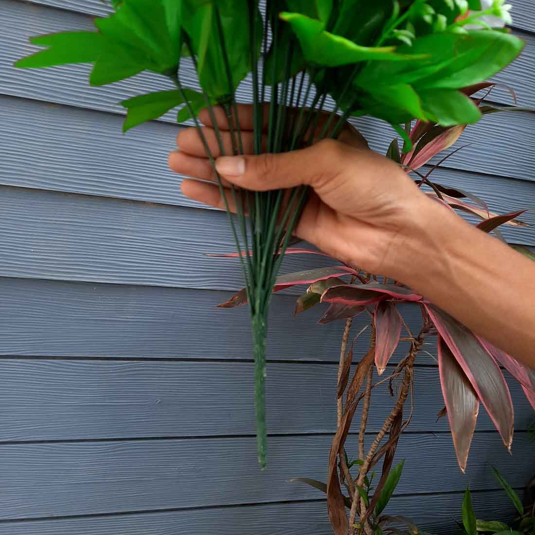 Artificial Flowers Bunch- Apkamart #color_White