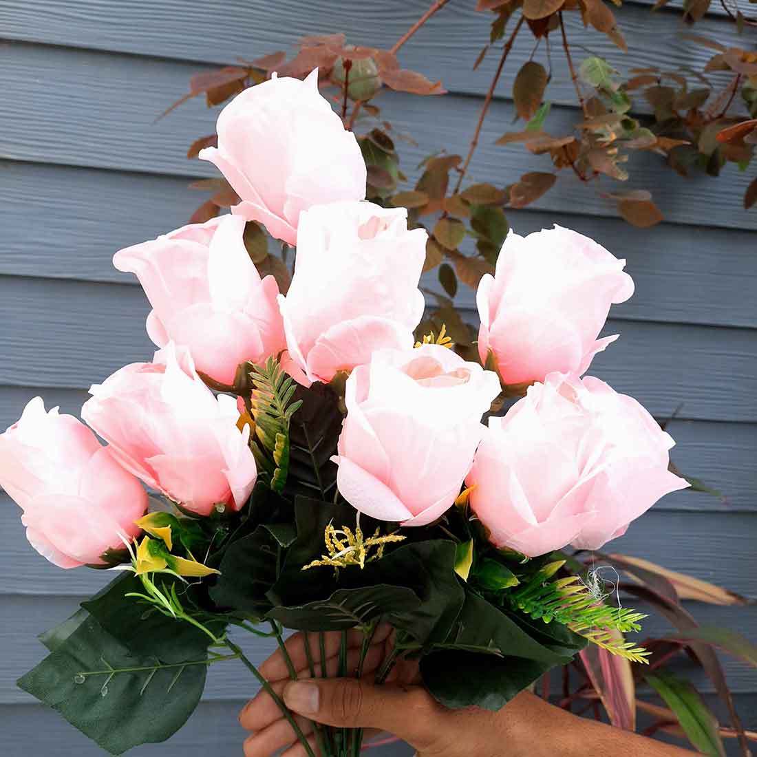 Artificial Flowers Bunch- Apkamart #color_Light Pink