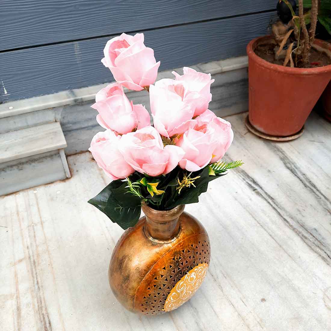 Artificial Flowers Bunch- Apkamart #color_Light Pink