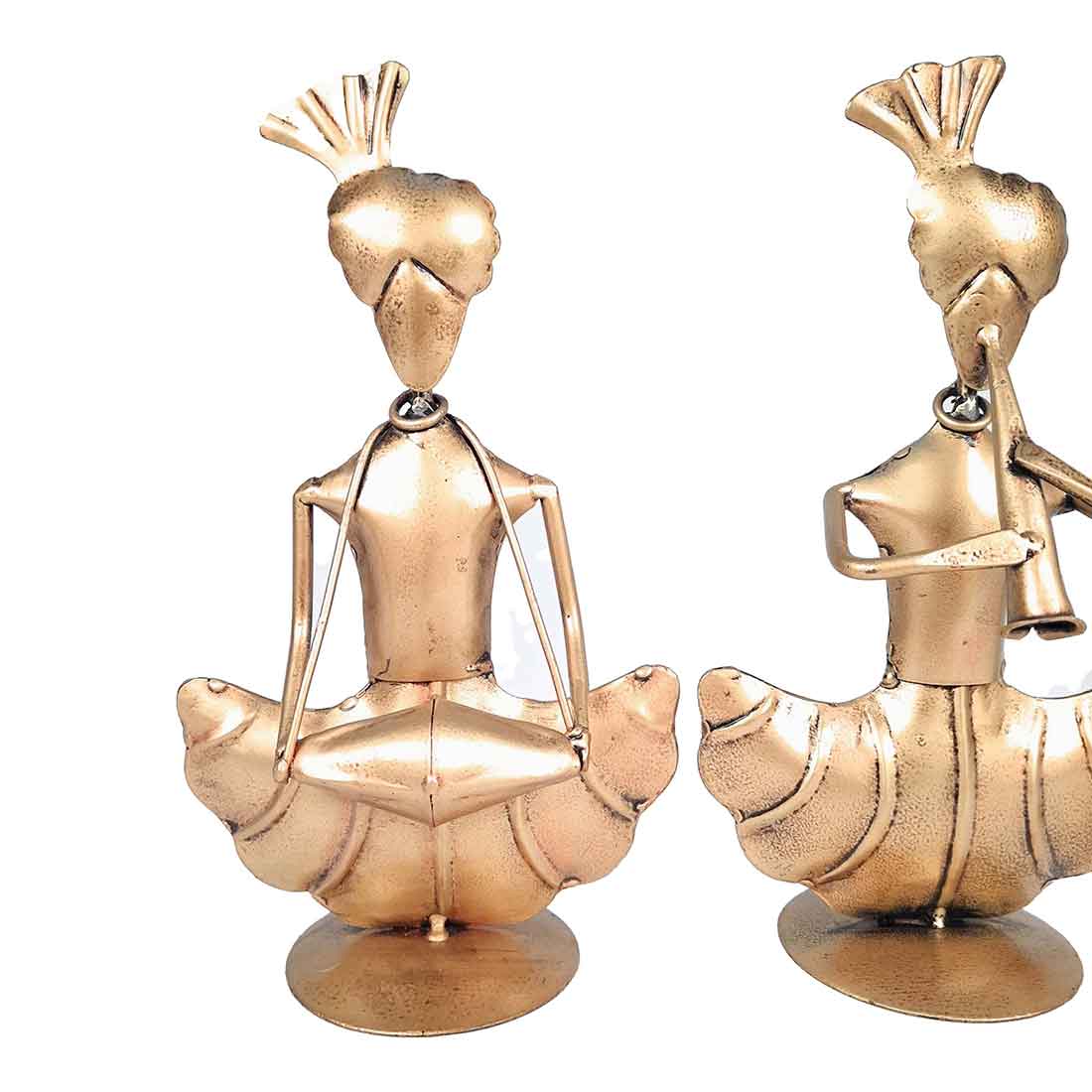 Rajasthani Musician Showpiece - For Table & Home Decor - 8 Inch - Set of 3 - ApkaMart