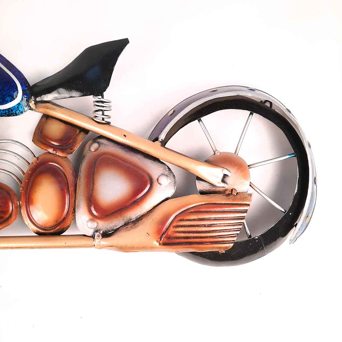 Bike Showpiece With Wall Clock - Unique Wall Decor for Living Room -26 Inch - ApkaMart