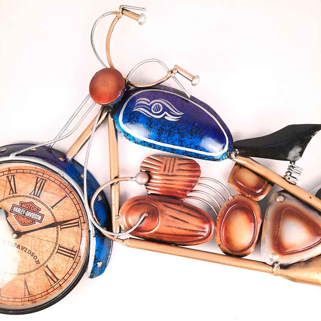 Bike Showpiece With Wall Clock - Unique Wall Decor for Living Room -26 Inch - ApkaMart