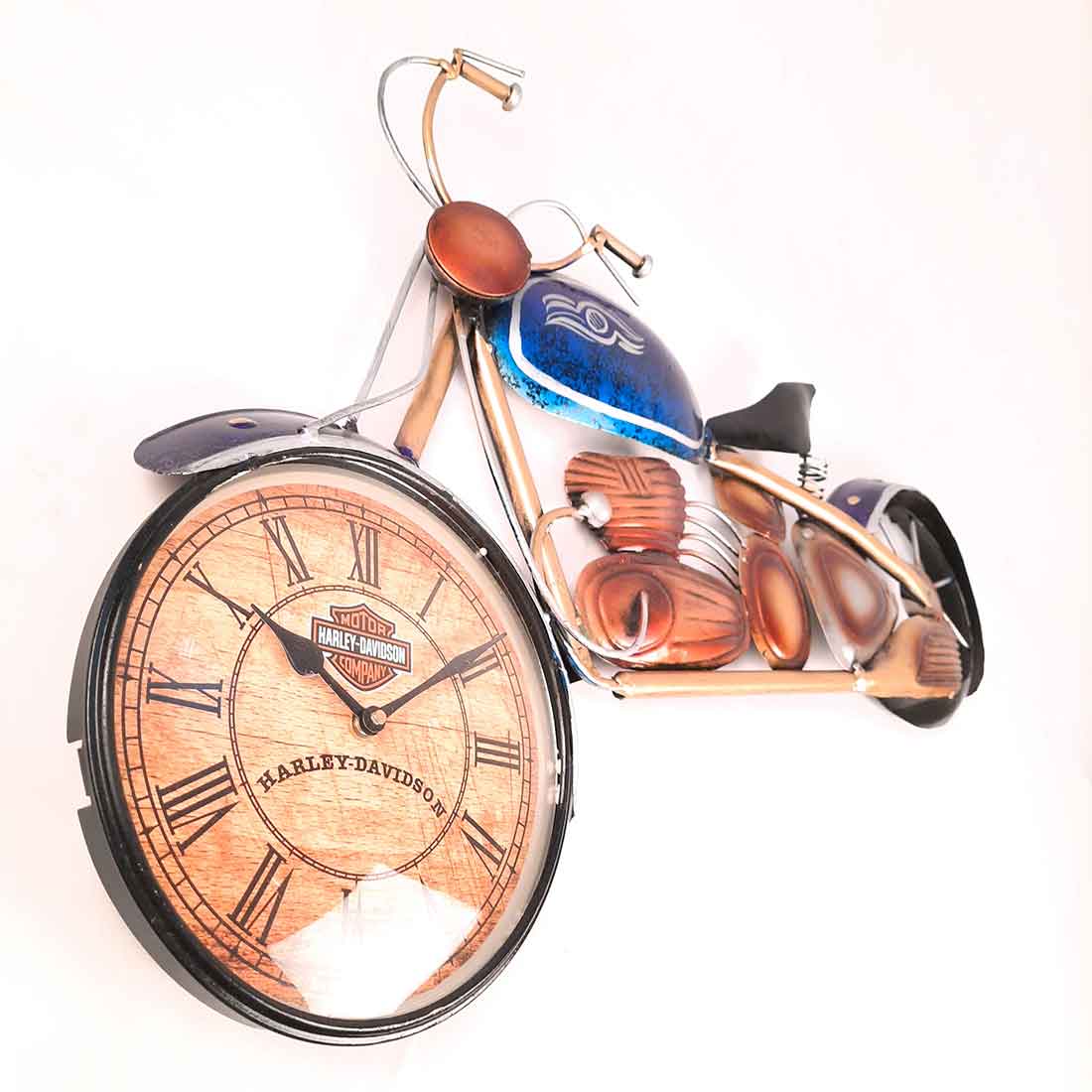 Bike Showpiece With Wall Clock - Unique Wall Decor for Living Room -26 Inch - ApkaMart