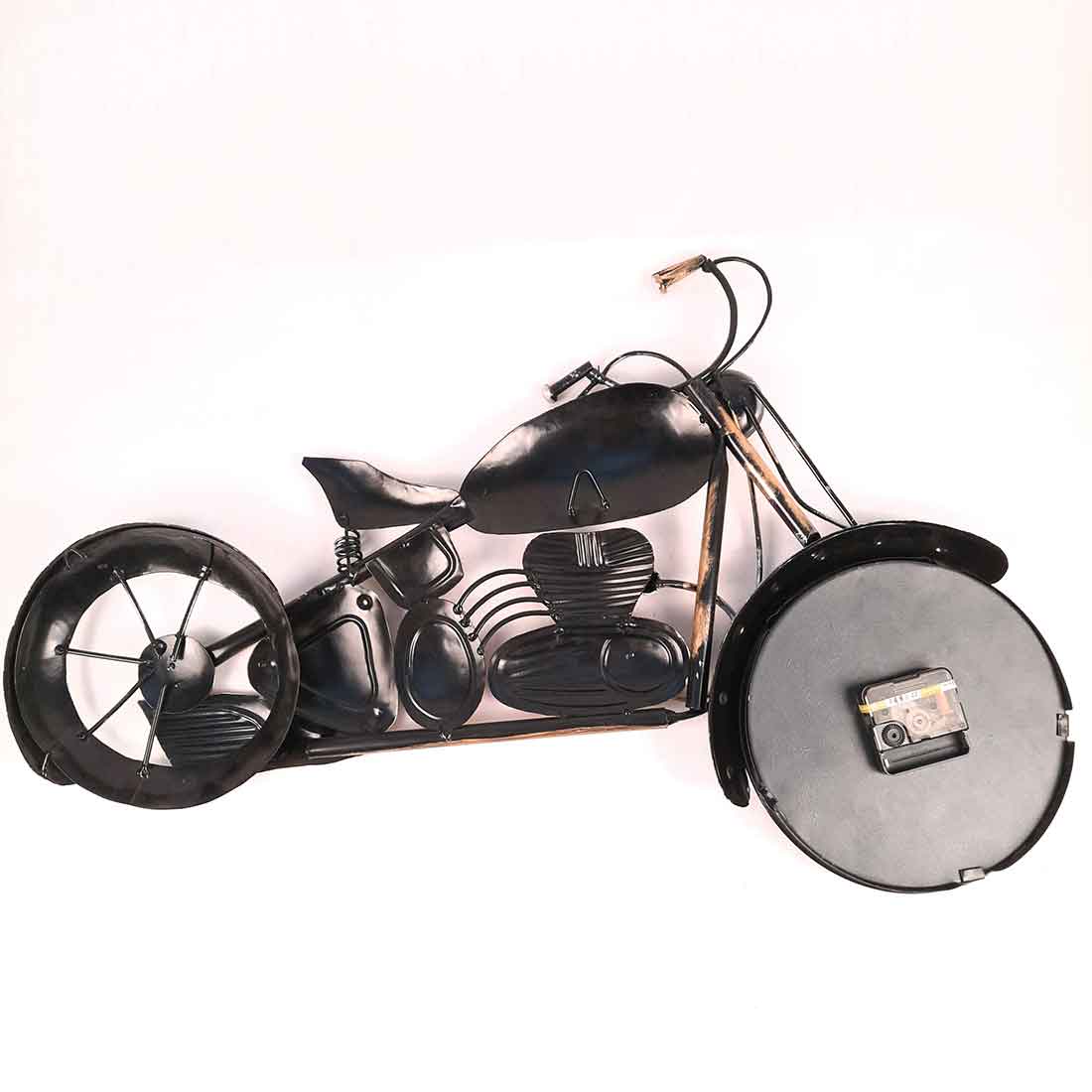 Bike Showpiece With Wall Clock - Unique Wall Decor for Living Room -26 Inch - ApkaMart