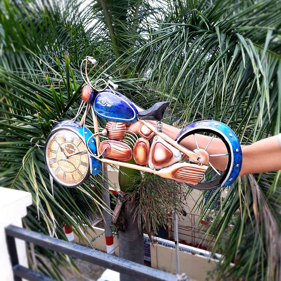 Bike Showpiece With Wall Clock - Unique Wall Decor for Living Room -26 Inch - ApkaMart