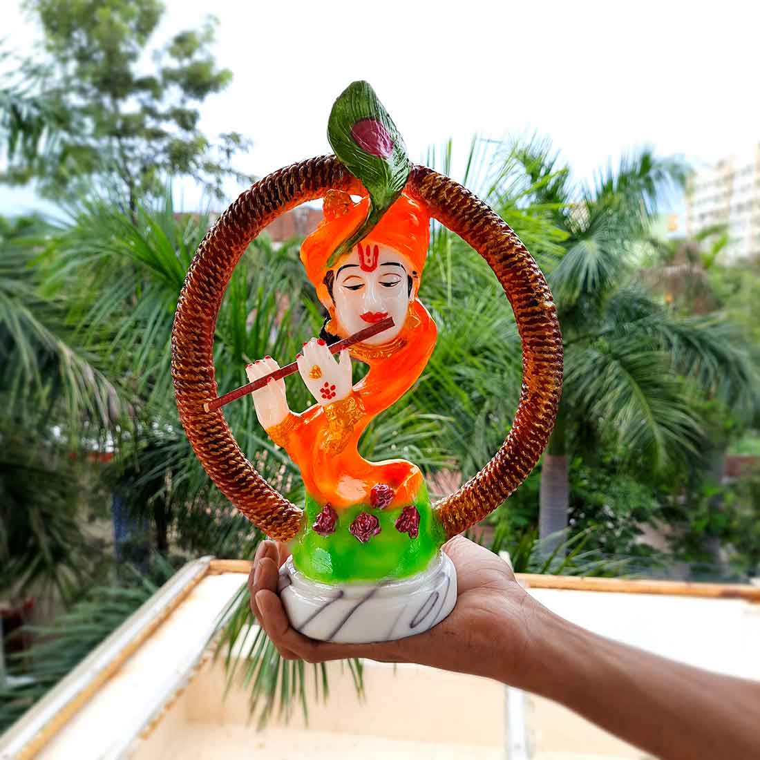 Krishna Showpiece - For Table Decor & Living Room - 11 Inch - ApkaMart