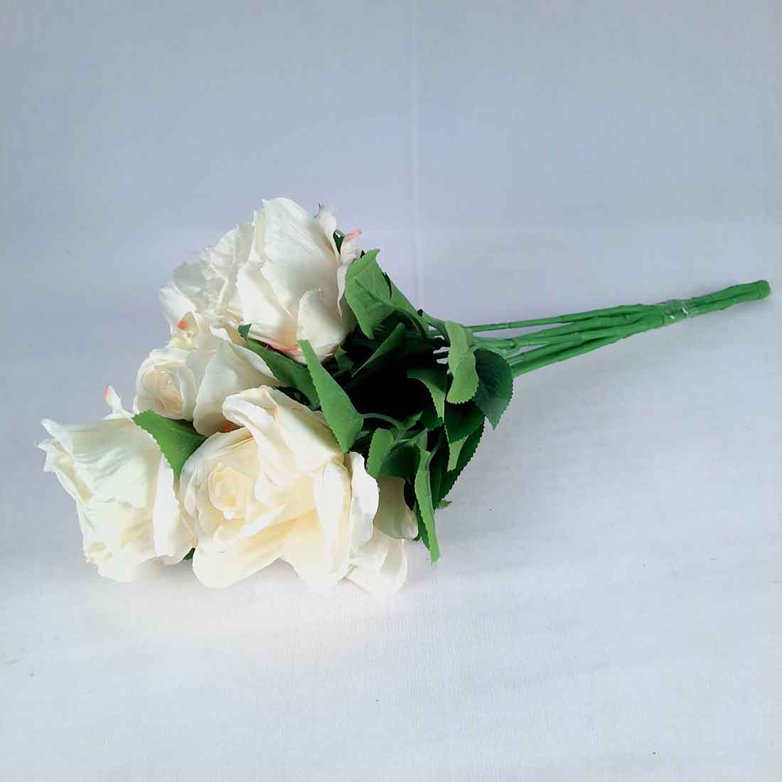 Artificial Flowers Bunch- Apkamart #color_White