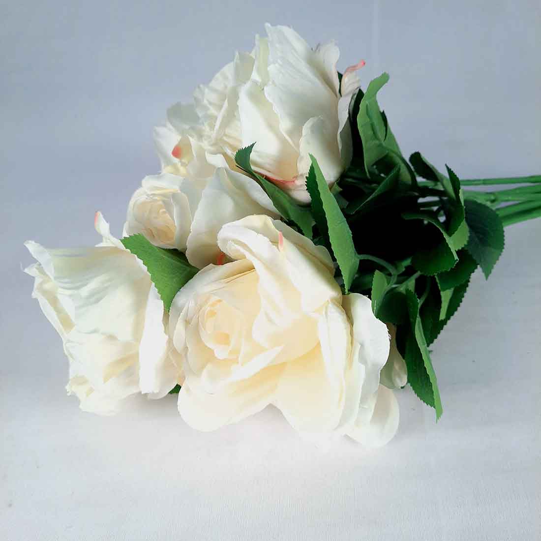 Artificial Flowers Bunch- Apkamart #color_White