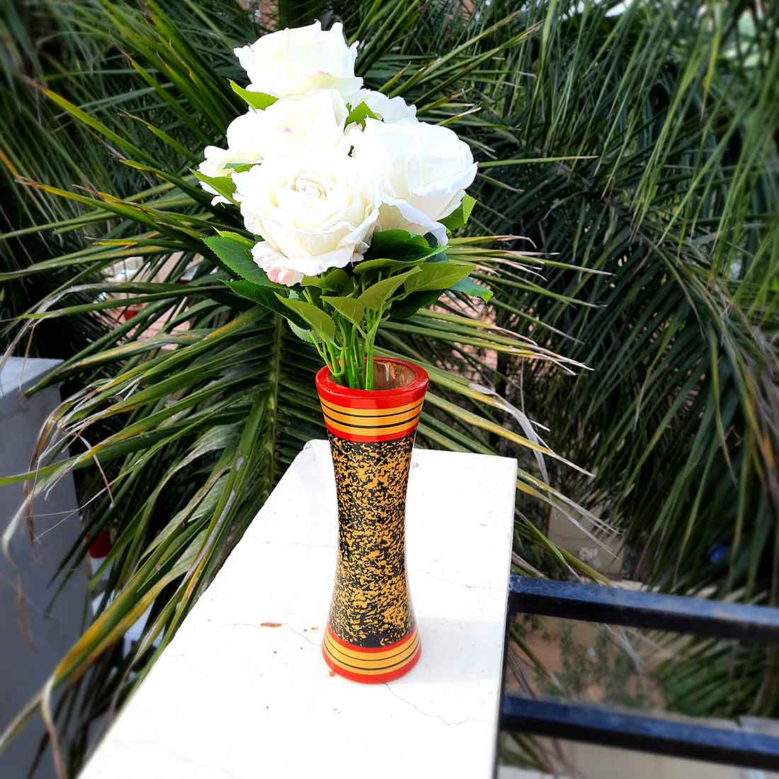 Artificial Flowers Bunch- Apkamart #color_White