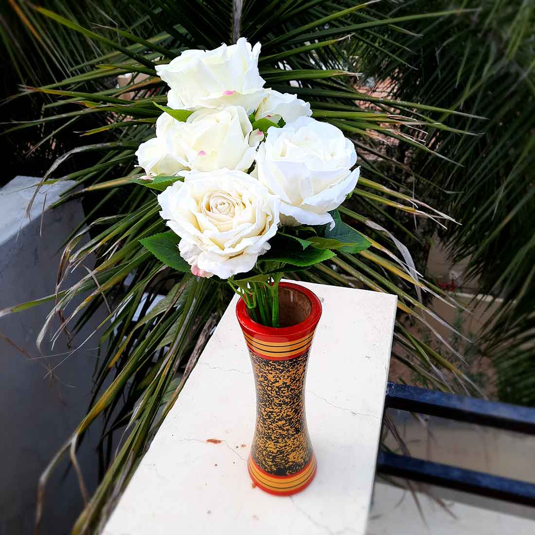 Artificial Flowers Bunch- Apkamart #color_White