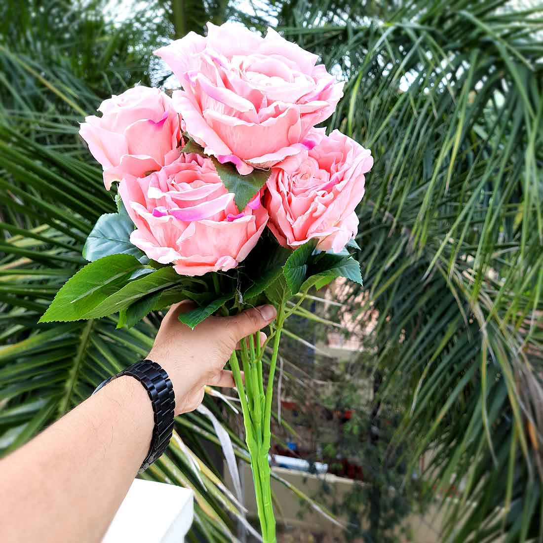 Artificial Flowers Bunch- Apkamart #color_Pink