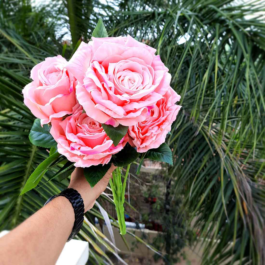 Artificial Flowers Bunch- Apkamart #color_Pink