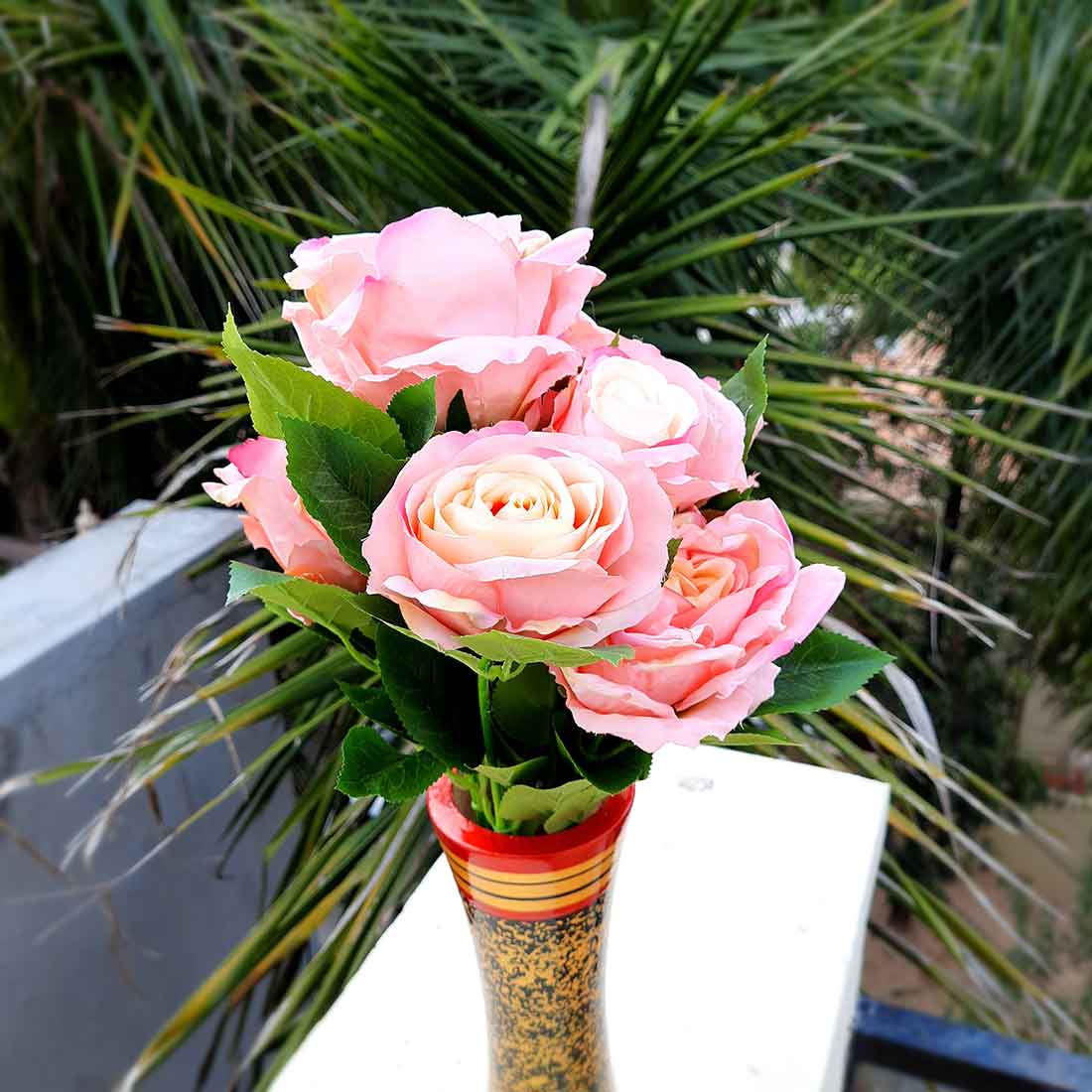 Artificial Flowers Bunch- Apkamart #color_Pink