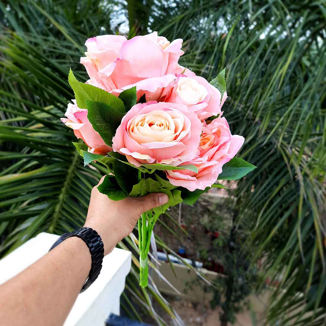 Artificial Flowers Bunch- Apkamart #color_Pink