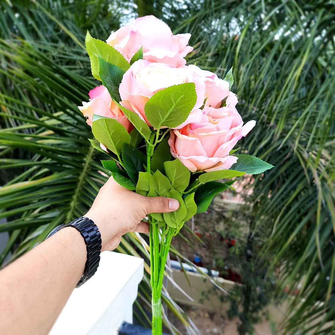 Artificial Flowers Bunch- Apkamart #color_Pink