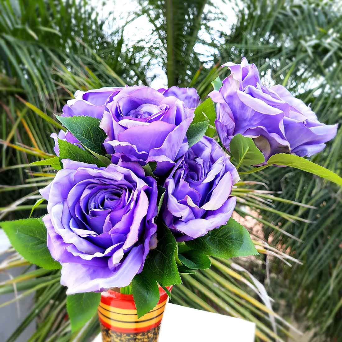 Artificial Flowers Bunch- Apkamart #color_Purple