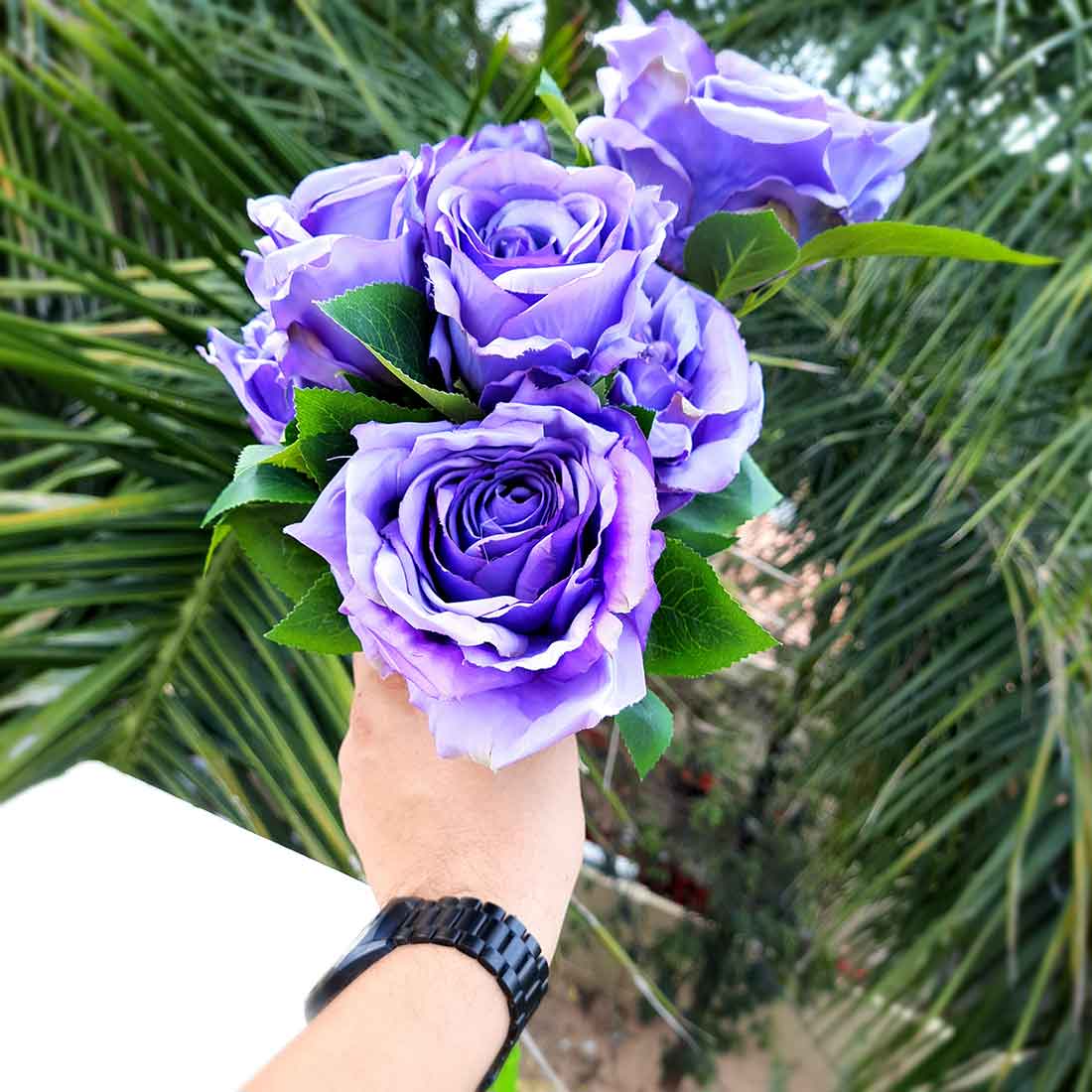 Artificial Flowers Bunch- Apkamart #color_Purple