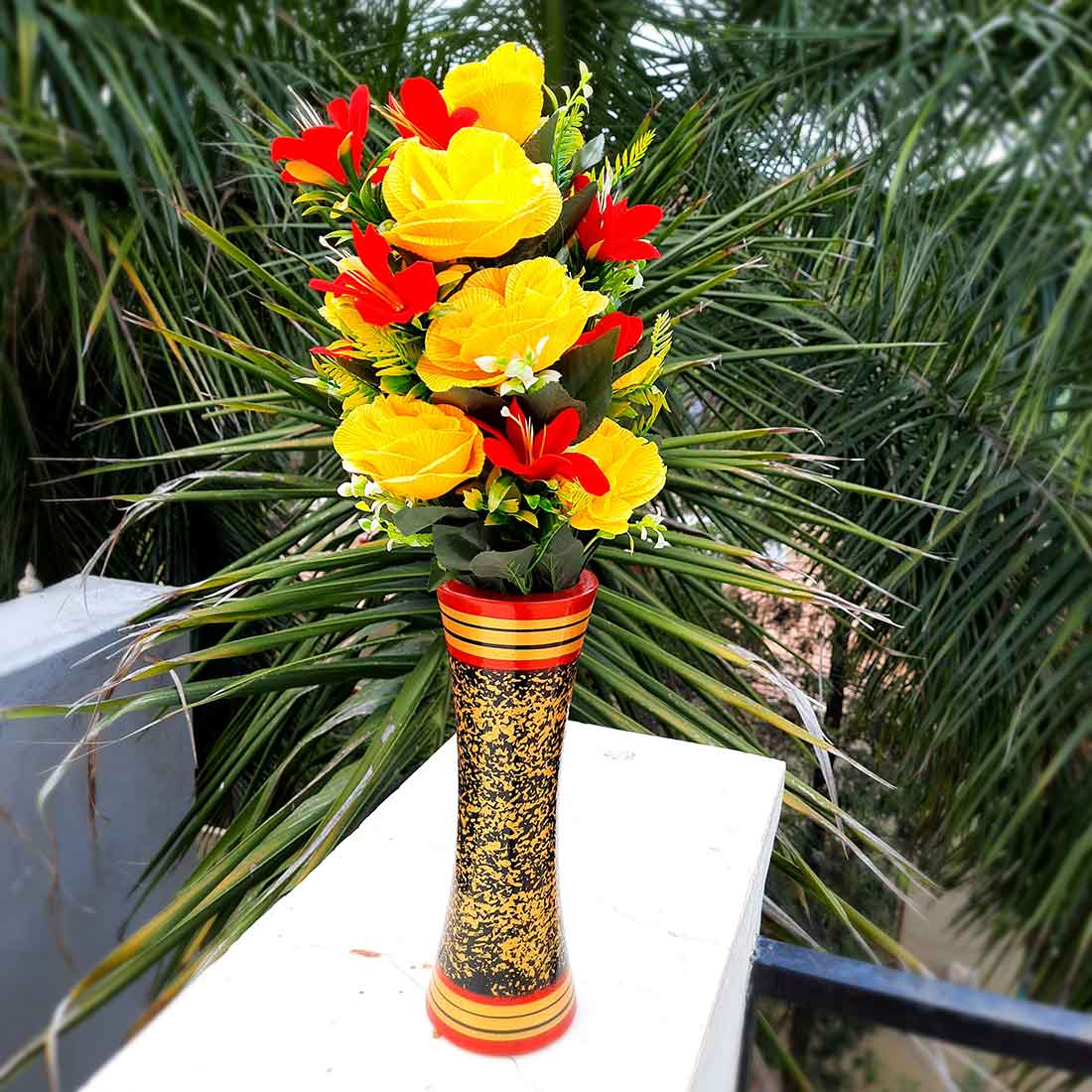 Artificial Flowers Bunch- Apkamart #color_Yellow