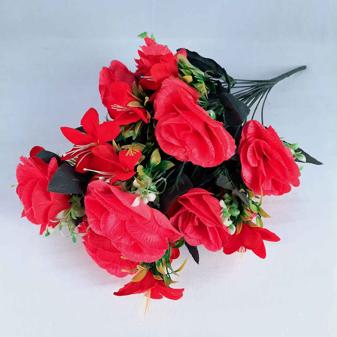 Artificial Flowers Bunch- Apkamart #color_Red