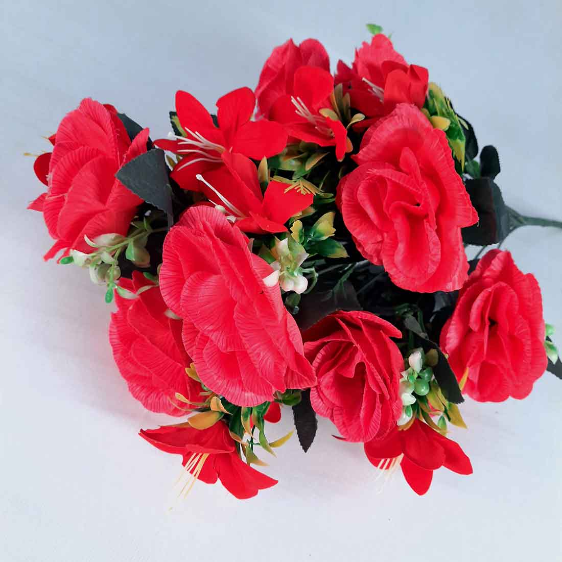 Artificial Flowers Bunch- Apkamart #color_Red