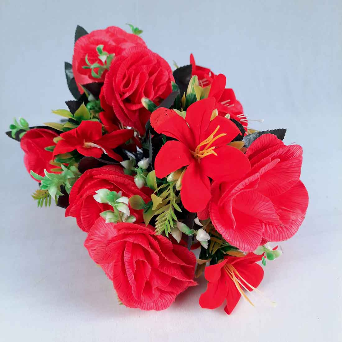Artificial Flowers Bunch- Apkamart #color_Red